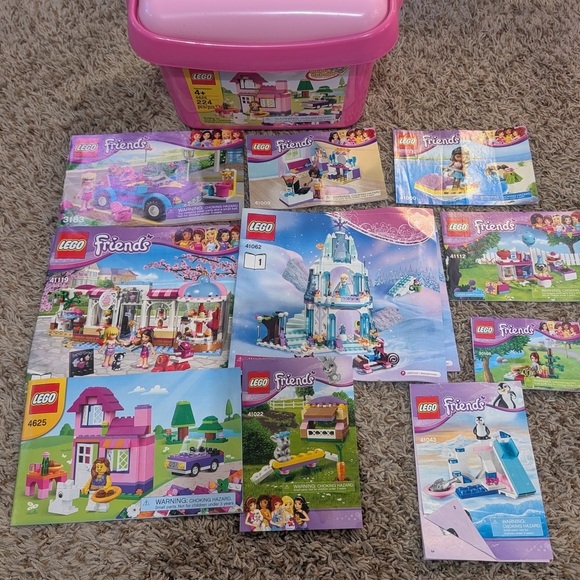 LEGO Friends Pink Storage Box Set - Picture 1 of 5